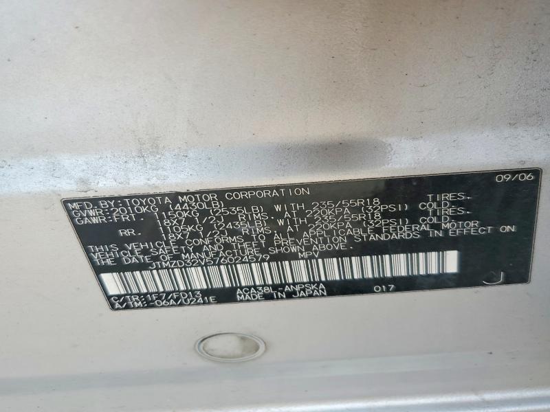 Aukcja sprzedaży 2007 Toyota Rav4, vin: JTMZD32V576024579, numer aukcji: 52538726