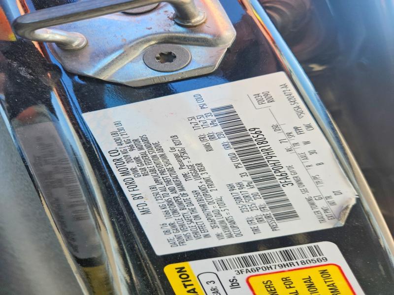 2017 Ford Fusion მანქანა იყიდება აუქციონზე, vin: 3FA6P0H79HR180569, აუქციონის ნომერი: 52837156