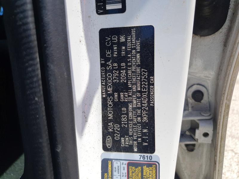 Продаж на аукціоні авто 2020 Kia Forte, vin: 3KPF24ADXLE227527, номер лоту: 53297816