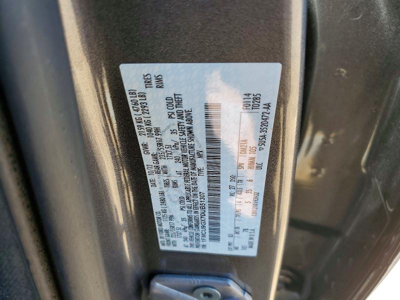 Aukcja sprzedaży 2013 Ford Escape, vin: 1FMCU9GX7DUB51307, numer aukcji: 54283356