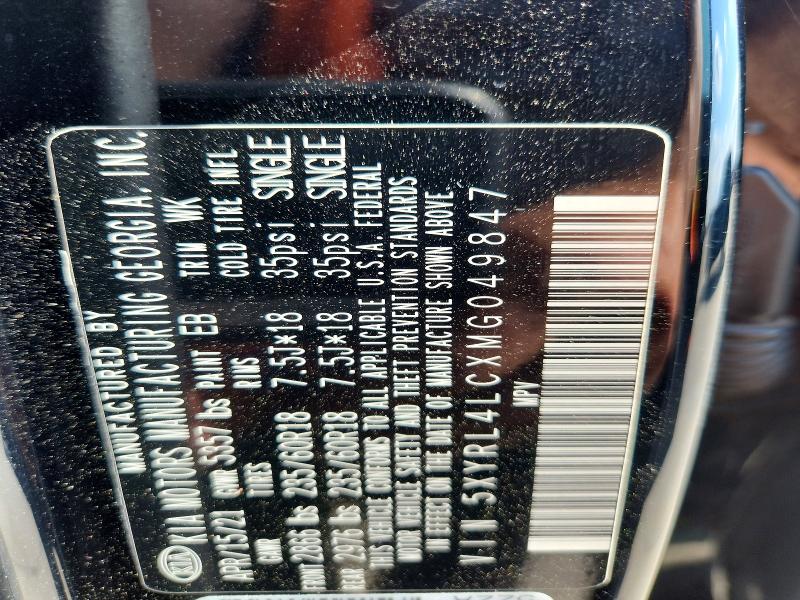 Aukcja sprzedaży 2021 Kia Sorento, vin: 5XYRL4LCXMG049847, numer aukcji: 54988466