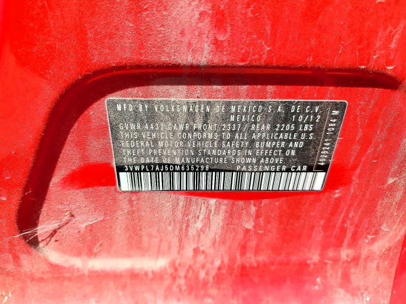 Aukcja sprzedaży 2013 Volkswagen Jetta, vin: 3VWPL7AJ5DM635298, numer aukcji: 52444726
