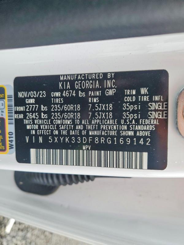Aukcja sprzedaży 2024 Kia Sportage, vin: 5XYK33DF8RG169142, numer aukcji: 54078596