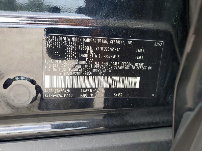 Продажа на аукционе авто 2022 Toyota Rav4, vin: 4T3RWRFV2NU058059, номер лота: 53514336