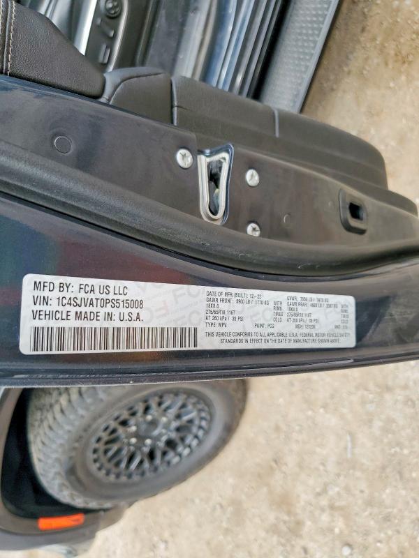 2023 Jeep Wagoneer მანქანა იყიდება აუქციონზე, vin: 1C4SJVAT0PS515008, აუქციონის ნომერი: 54871156