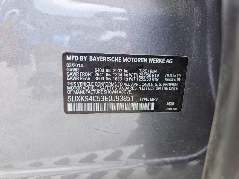Aukcja sprzedaży 2014 Bmw X5, vin: 5UXKS4C53E0J93851, numer aukcji: 54400876