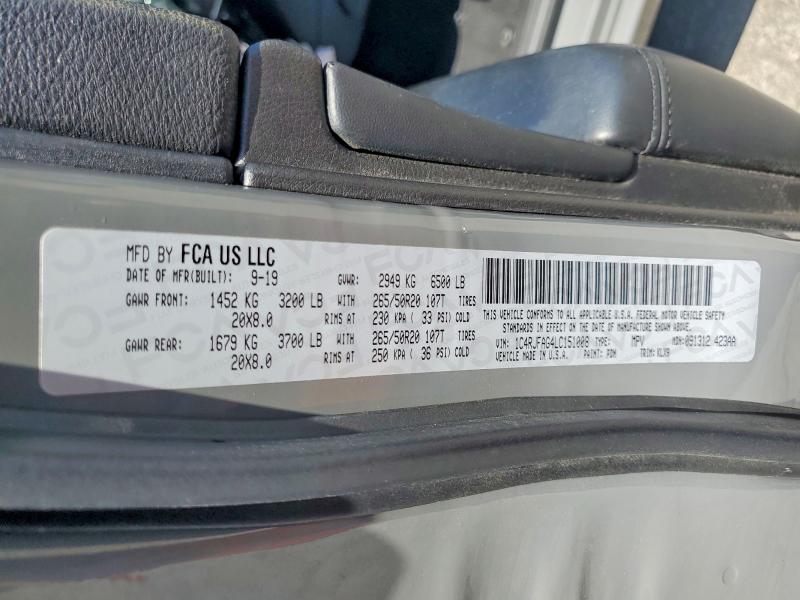 Продажа на аукционе авто 2020 Jeep Grand Cherokee, vin: 1C4RJFAG4LC151008, номер лота: 54342856