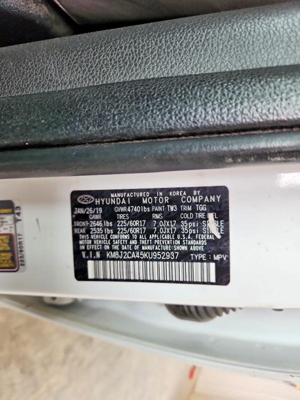 Продаж на аукціоні авто 2019 Hyundai Tucson, vin: KM8J2CA45KU952937, номер лоту: 55535996
