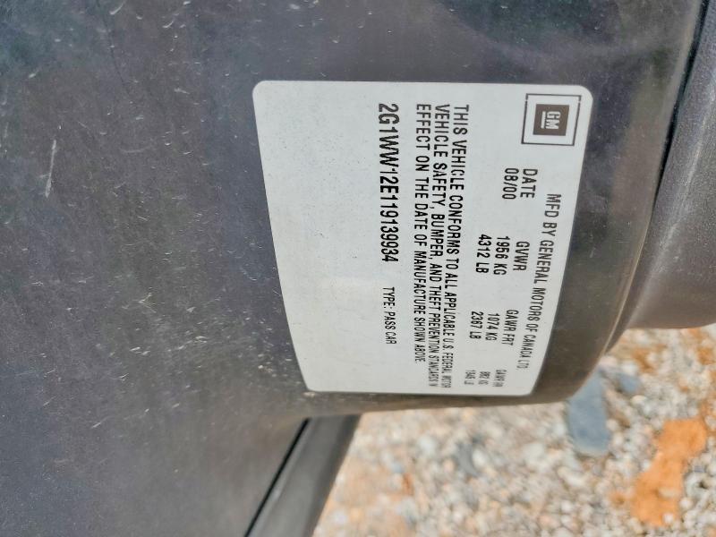 54676506 :رقم المزاد ، 2G1WW12E119139934 vin ، 2001 Chevrolet Monte Carlo مزاد بيع