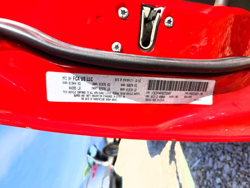 2016 Dodge Dart მანქანა იყიდება აუქციონზე, vin: 1C3CDFAA7GD752457, აუქციონის ნომერი: 52383306