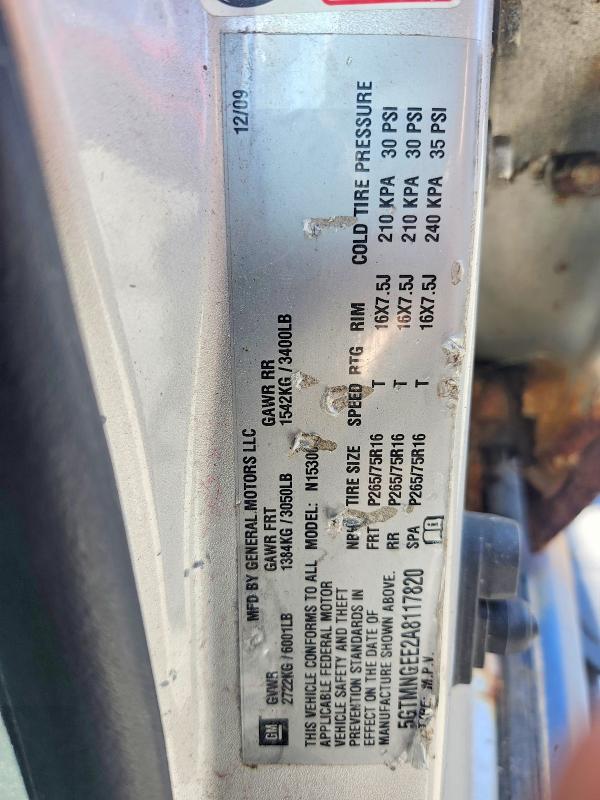 2010 Hummer H3 მანქანა იყიდება აუქციონზე, vin: 5GTMNGEE2A8117820, აუქციონის ნომერი: 55694556