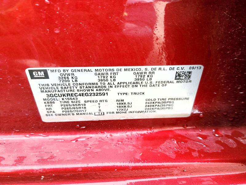 2014 Chevrolet Silverado მანქანა იყიდება აუქციონზე, vin: 3GCUKREC4EG232591, აუქციონის ნომერი: 54325026