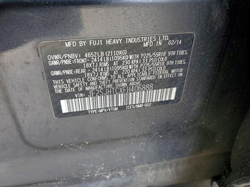 53090806 :رقم المزاد ، JF2SJHTCXFH406888 vin ، 2015 Subaru Forester مزاد بيع