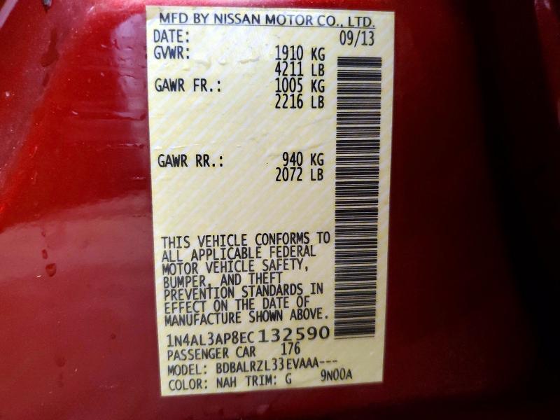 Aukcja sprzedaży 2014 Nissan Altima, vin: 1N4AL3AP8EC132590, numer aukcji: 53922616