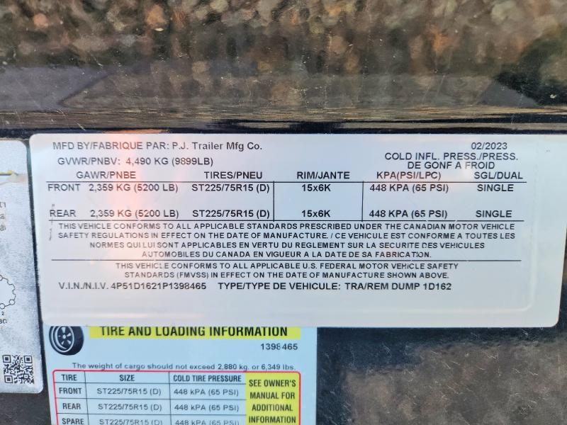 2023 Pj Trailers მანქანა იყიდება აუქციონზე, vin: 4P51D1621P1398465, აუქციონის ნომერი: 86277965