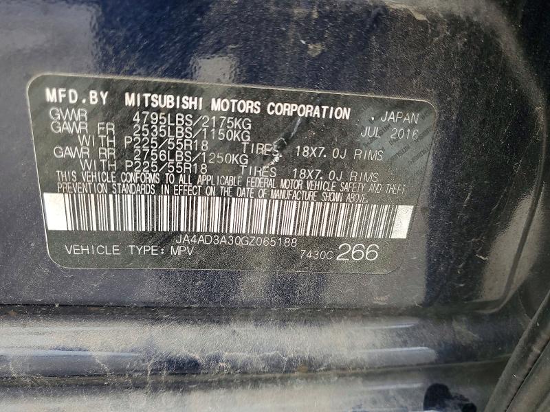 Aukcja sprzedaży 2016 Mitsubishi Outlander, vin: JA4AD3A30GZ065188, numer aukcji: 52543166