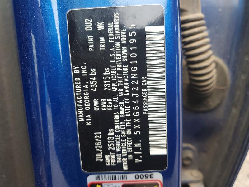 Продажа на аукционе авто 2022 Kia K5, vin: 5XXG64J22NG101955, номер лота: 55009426