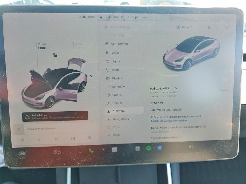 Aukcja sprzedaży 2019 Tesla Model 3, vin: 5YJ3E1EB8KF436968, numer aukcji: 52868946