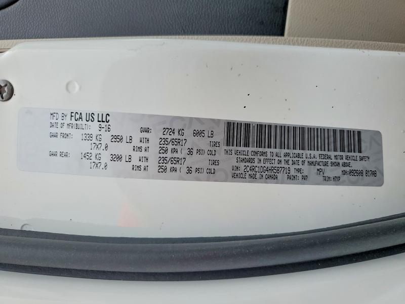 Aukcja sprzedaży 2017 Chrysler Pacifica, vin: 2C4RC1DG4HR587719, numer aukcji: 54810496
