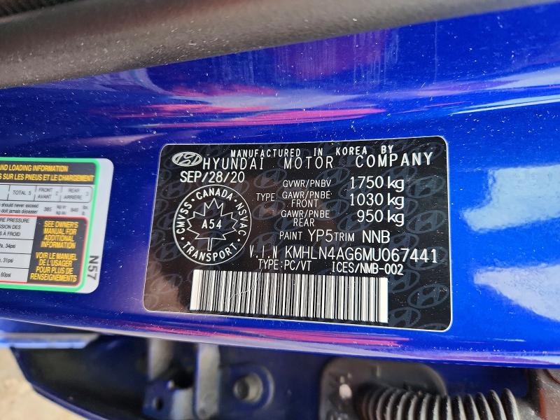 50079806 :رقم المزاد ، KMHLN4AG6MU067441 vin ، 2021 Hyundai Elantra مزاد بيع