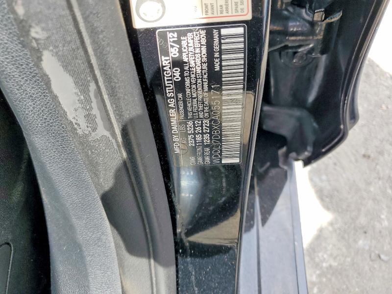 Aukcja sprzedaży 2012 Mercedes-benz Cls, vin: WDDLJ7DBXCA055171, numer aukcji: 52520716