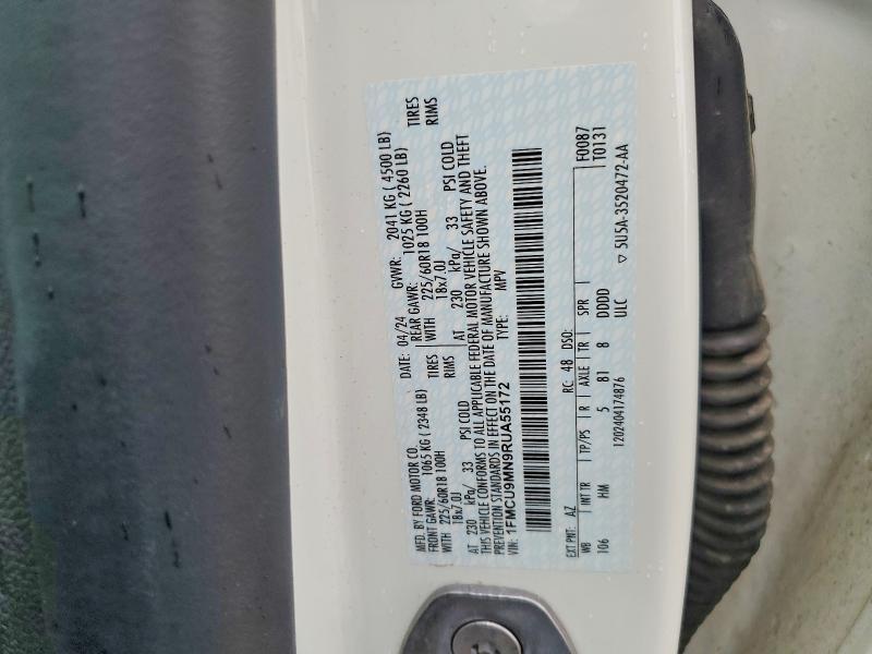 Aukcja sprzedaży 2024 Ford Escape, vin: 1FMCU9MN9RUA55172, numer aukcji: 55344966