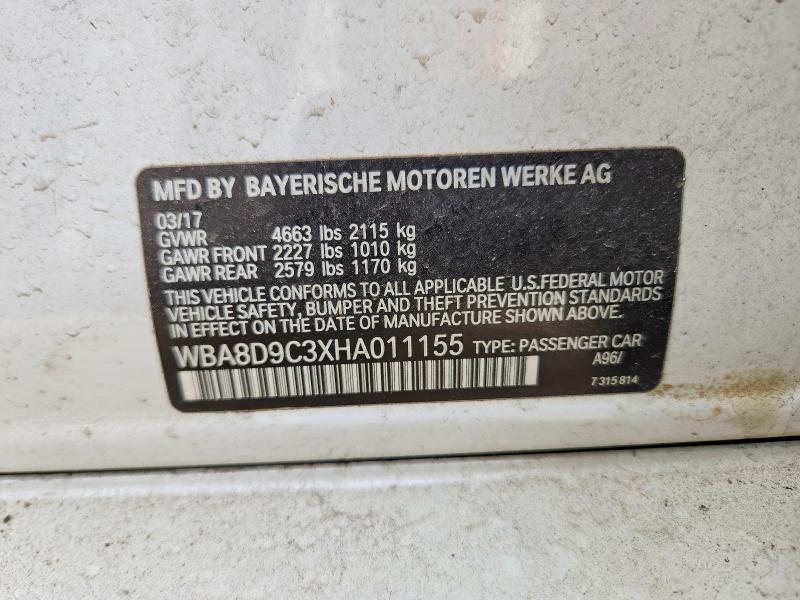 Продажа на аукционе авто 2017 Bmw 330, vin: WBA8D9C3XHA011155, номер лота: 54614996