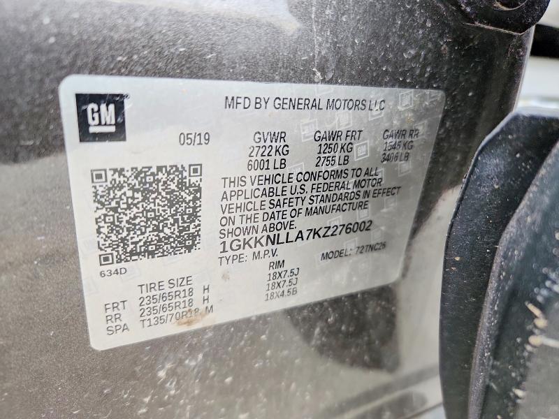 Продаж на аукціоні авто 2019 Gmc Acadia, vin: 1GKKNLLA7KZ276002, номер лоту: 52468816