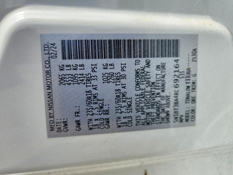 Продажа на аукционе авто 2024 Nissan Rogue, vin: 5N1BT3BA4RC692164, номер лота: 54731406
