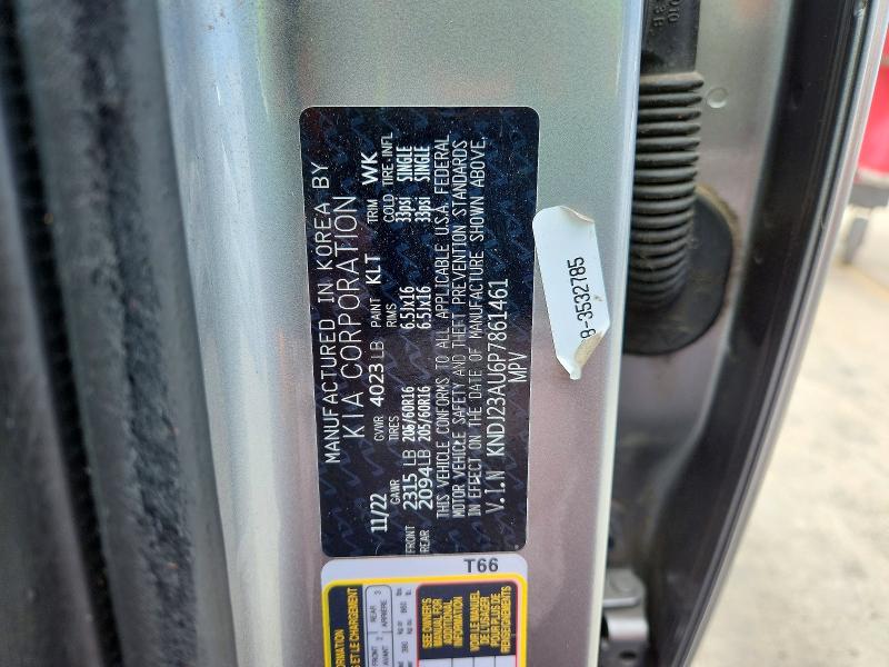 2023 Kia Soul მანქანა იყიდება აუქციონზე, vin: KNDJ23AU6P7861461, აუქციონის ნომერი: 54854606