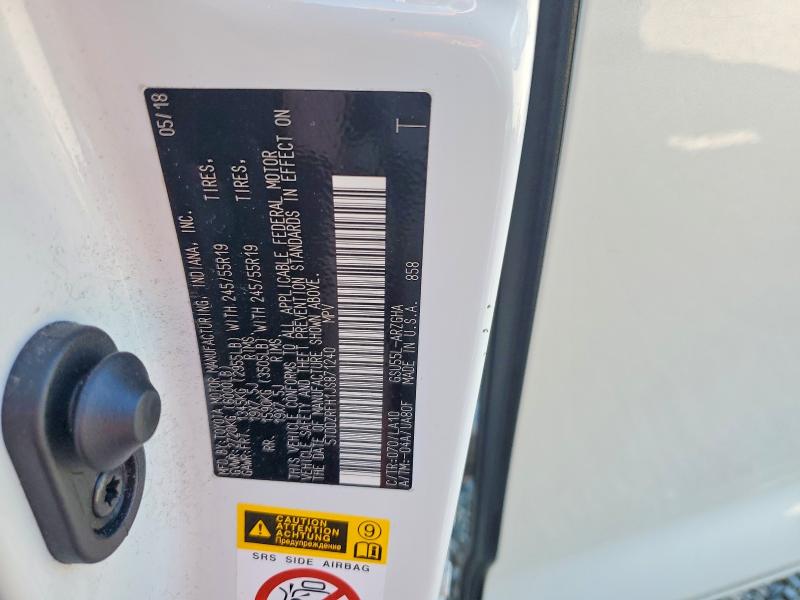 Aukcja sprzedaży 2018 Toyota Highlander, vin: 5TDDZRFH1JS871240, numer aukcji: 41629126