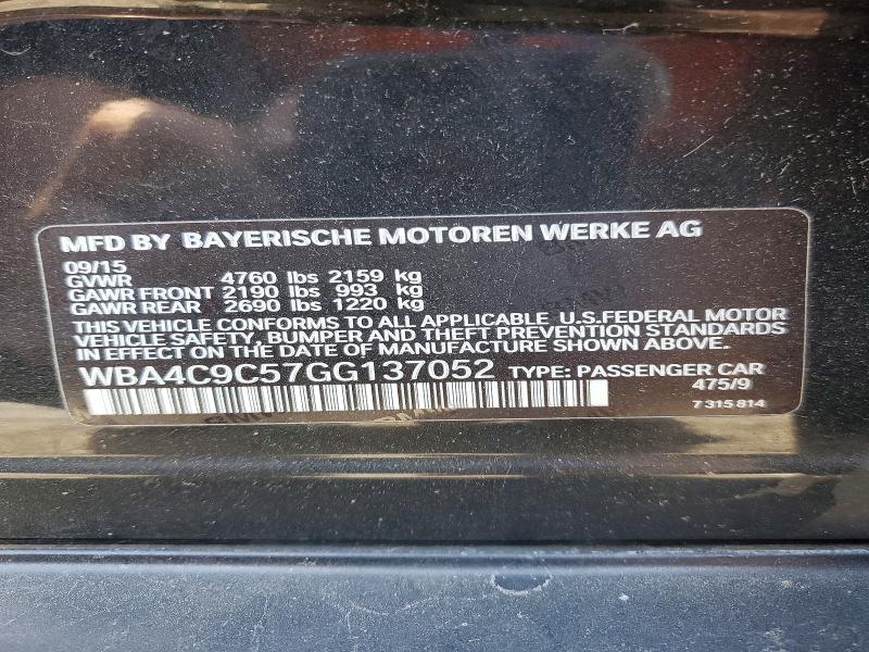 53081526 :رقم المزاد ، WBA4C9C57GG137052 vin ، 2016 Bmw 428 مزاد بيع