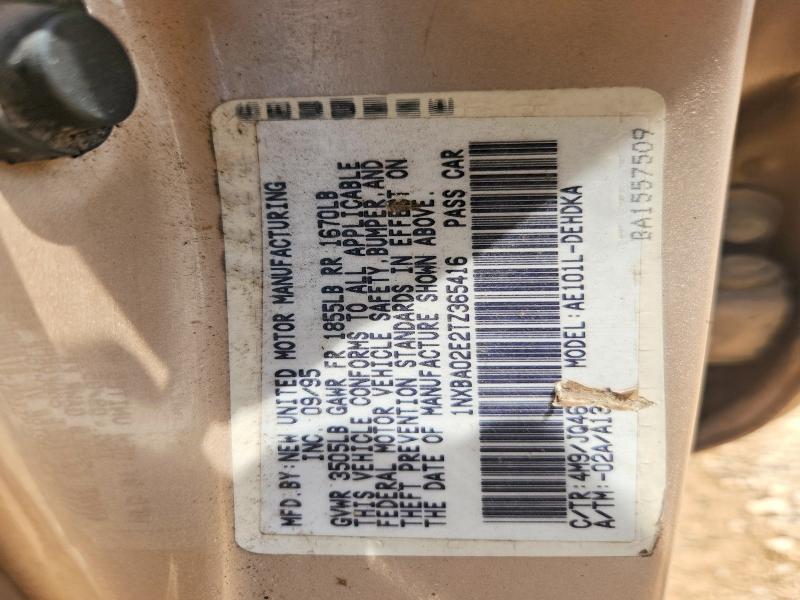 Aukcja sprzedaży 1996 Toyota Corolla, vin: 1NXBA02E2TZ365416, numer aukcji: 54923216
