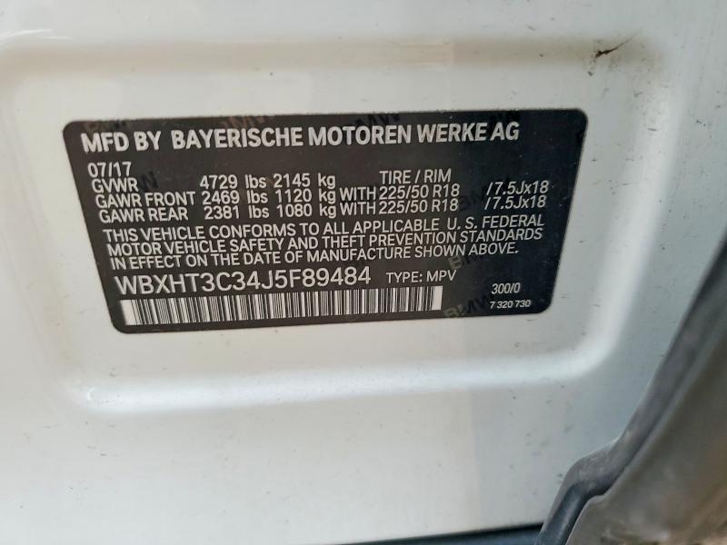 Продаж на аукціоні авто 2018 Bmw X1, vin: WBXHT3C34J5F89484, номер лоту: 53786636