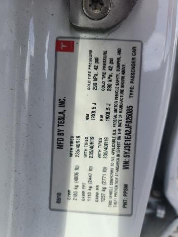 Продаж на аукціоні авто 2018 Tesla Model 3, vin: 5YJ3E1EA2JF025085, номер лоту: 55047276