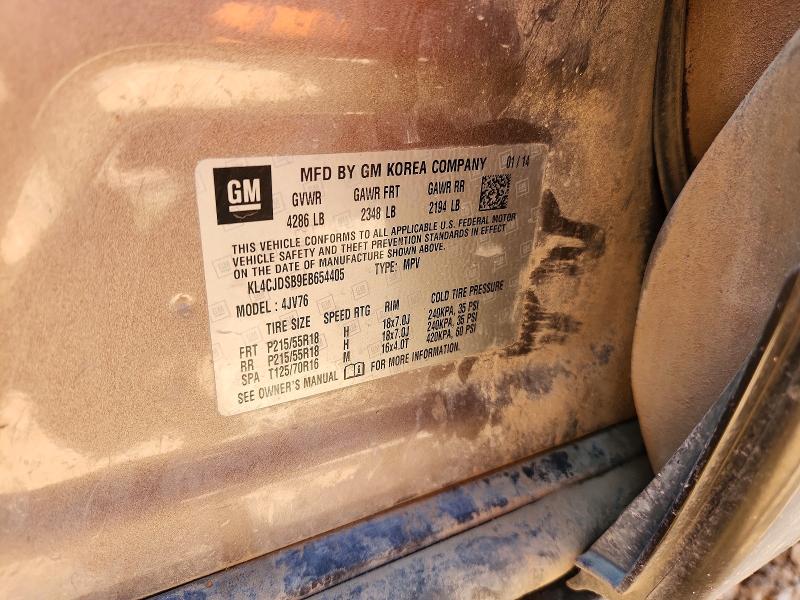 2014 Buick Encore მანქანა იყიდება აუქციონზე, vin: KL4CJDSB9EB654405, აუქციონის ნომერი: 55307036