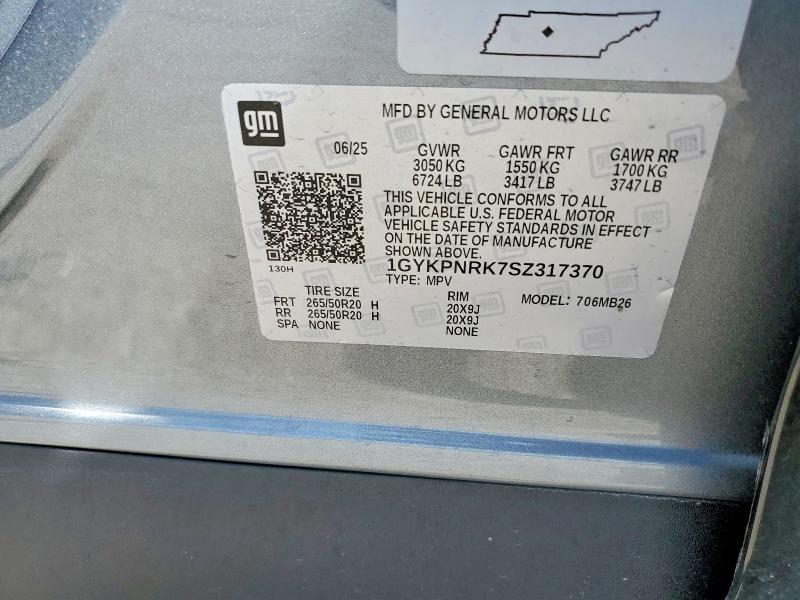 Продажа на аукционе авто 2025 Cadillac Lyriq, vin: 1GYKPNRK7SZ317370, номер лота: 52936946