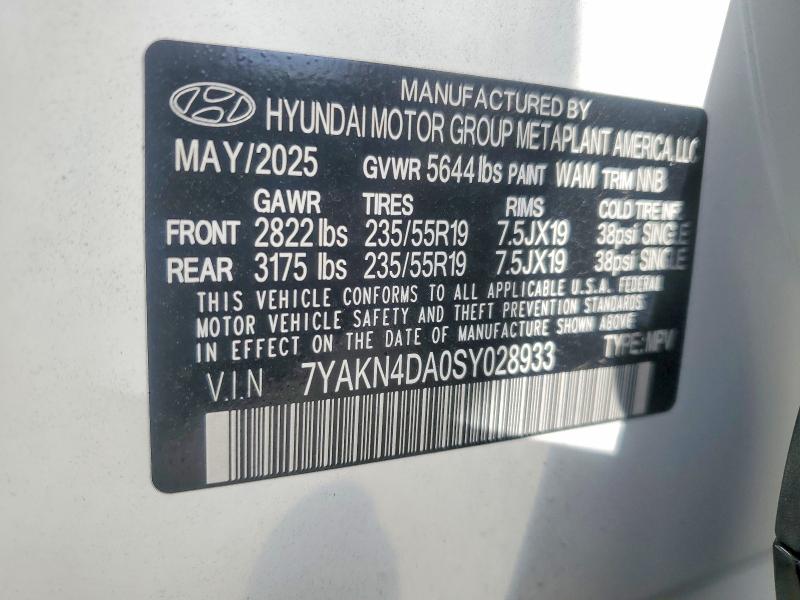 2025 Hyundai Ioniq 5 მანქანა იყიდება აუქციონზე, vin: 7YAKN4DA0SY028933, აუქციონის ნომერი: 54542986