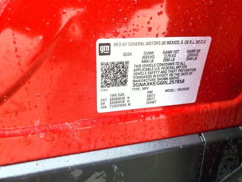 Aukcja sprzedaży 2024 Chevrolet Equinox, vin: 3GNAXKEG6RL257818, numer aukcji: 52530716
