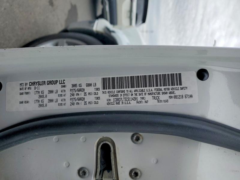 2012 Dodge Ram 1500 მანქანა იყიდება აუქციონზე, vin: 1C6RD7LT5CS114201, აუქციონის ნომერი: 54596186
