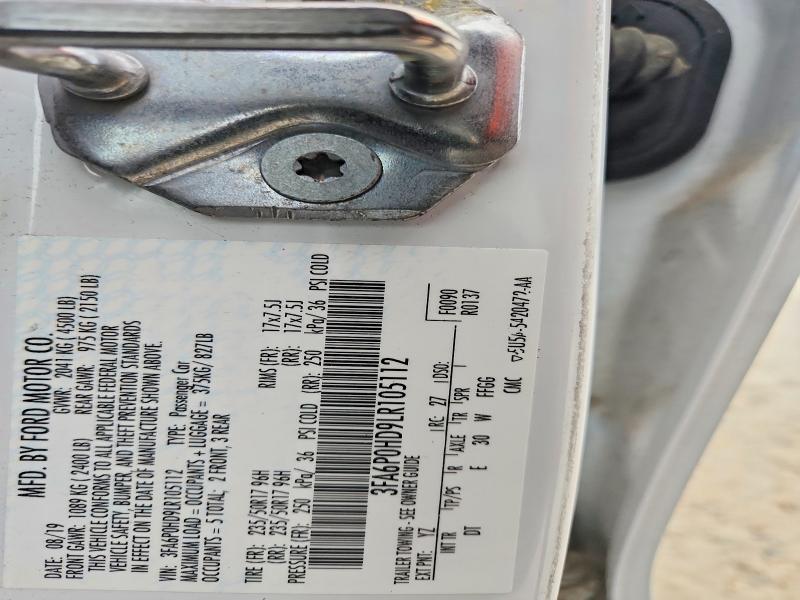 Aukcja sprzedaży 2020 Ford Fusion, vin: 3FA6P0HD9LR105112, numer aukcji: 53849606