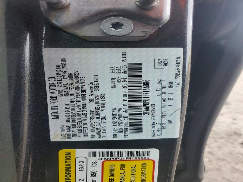 Продаж на аукціоні авто 2015 Ford Fusion, vin: 3FA6P0PU1FR166086, номер лоту: 55098926