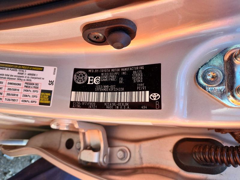 Продажа на аукционе авто 2025 Toyota Corolla, vin: 5YFB4MDE4SP324328, номер лота: 54758636