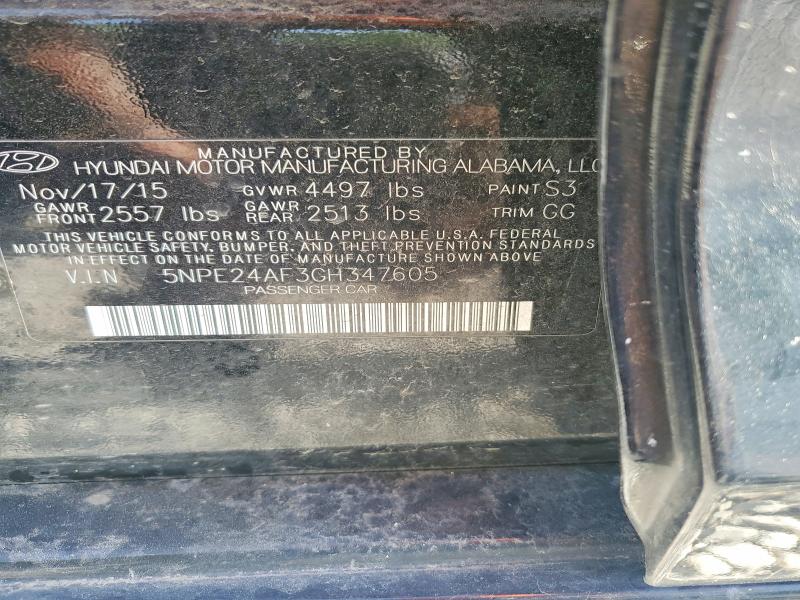 Aukcja sprzedaży 2016 Hyundai Sonata, vin: 5NPE24AF3GH347605, numer aukcji: 52726896