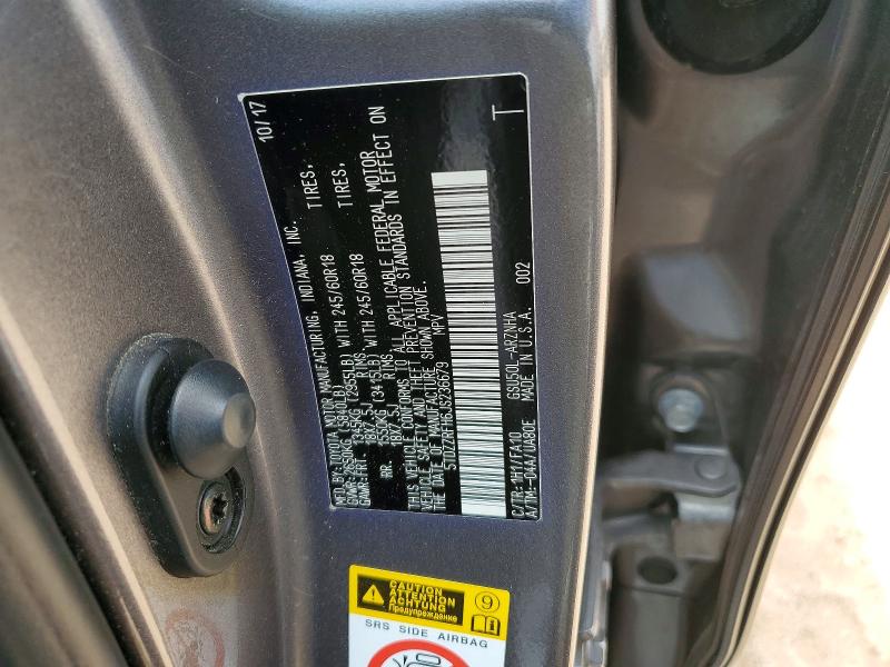 Продаж на аукціоні авто 2018 Toyota Highlander, vin: 5TDZZRFH6JS236679, номер лоту: 53202336