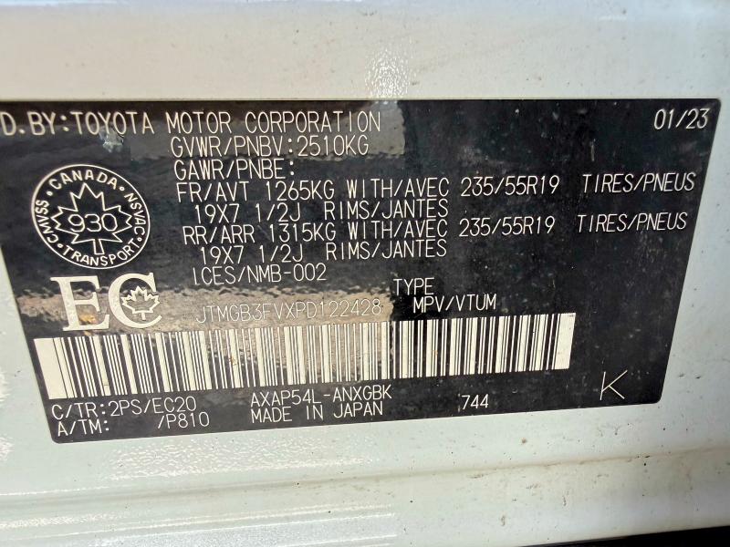 52946966 :رقم المزاد ، JTMGB3FVXPD122428 vin ، 2023 Toyota Rav4 Prime مزاد بيع