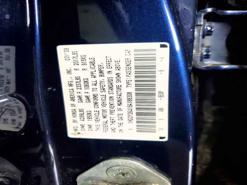 Продажа на аукционе авто 2009 Honda Accord, vin: 1HGCP26419A188308, номер лота: 52369596