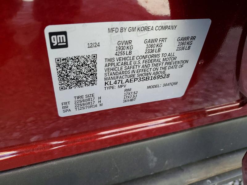 2025 Buick Envista მანქანა იყიდება აუქციონზე, vin: KL47LAEP3SB169528, აუქციონის ნომერი: 54047086