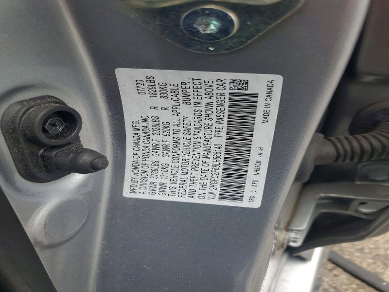 2020 Honda Civic მანქანა იყიდება აუქციონზე, vin: 2HGFC2F68LH565140, აუქციონის ნომერი: 52712686