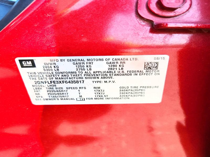 Продажа на аукционе авто 2015 Chevrolet Equinox, vin: 2GNFLFE3XF6435817, номер лота: 54339446